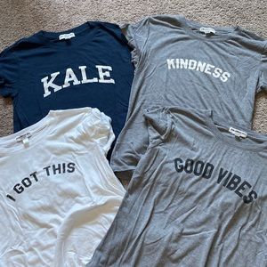 4 Sub Urban Riot short sleeve tees. Size M.